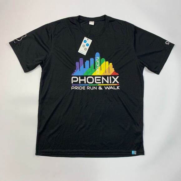 Phoenix Pride Run Series 2020 T Shirt Mens XXL 2XL Black Sweat Wicking Running - Picture 2 of 13